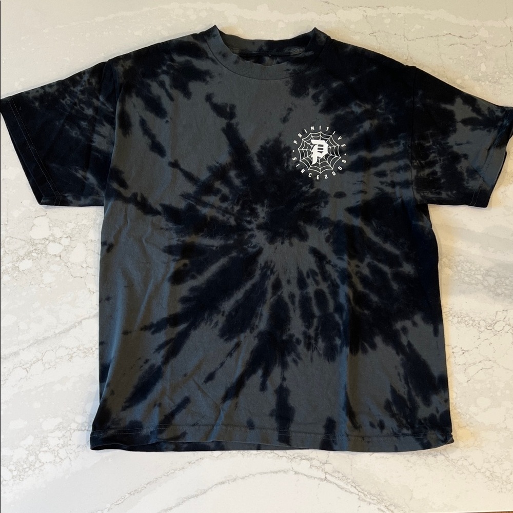 Primitive Black Tie-Dye Graphic T-Shirt
